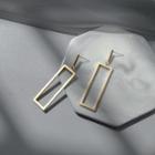 Alloy Rectangle Dangle Earring 1 Pair - One Size
