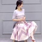 Set: Chevron Knit Top + Skirt