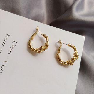 Hoop Earring 1 Pair - Era058-11 - Gold - One Size