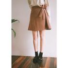 Tie-waist Chiffon Mini Skirt