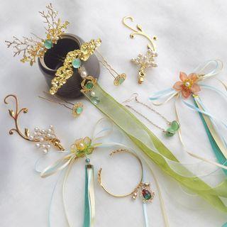 Faux Pear Hair Stick / Hair Clip / Flower Hair Clip / Bangle / Set