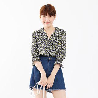 Ruffle Floral Shirt