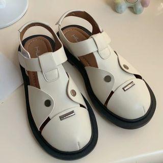 T-strap Slingback Sandals