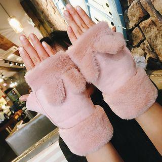 Rabbit Ear Half Fingers Gloves