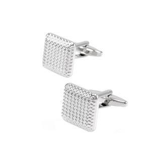 Fashion Simple Geometric Square Cufflinks Silver - One Size