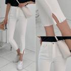 Slit-side Fray-hem Pants