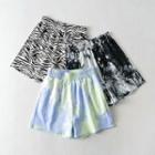 Print High-waist Wide-leg Shorts