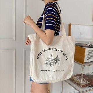 Illustration-printed Shopper Bag One Size