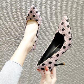 Dotted High Heel Pumps
