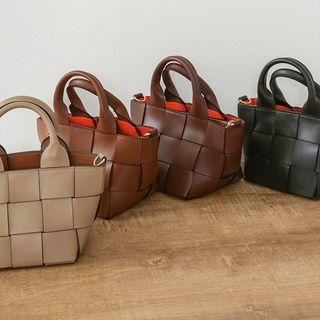 Cowhide Tote Bag With Pouch