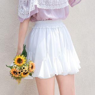 A-line Mini Chiffon Skirt