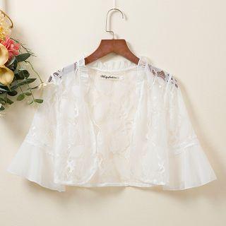 Flare-sleeve Chiffon Light Jacket