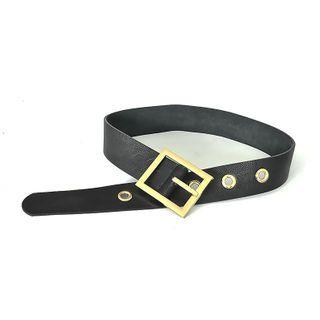Genuine Leather Belt Black - 100 To 135cm