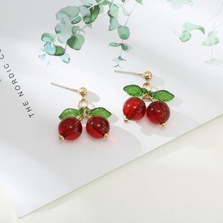 Cherry Acrylic Alloy Fringed Earring