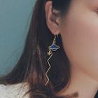 Alloy Planet Swirl Dangle Earring