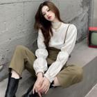 Puff-sleeve Loose Top / Jumper Pants