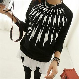 Round-neck Patterned Pullover