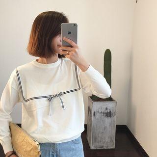 Ribbon Detail Long-sleeve T-shirt