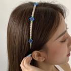 Faux Pearl + Bead Flowers Headband
