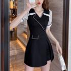 Short-sleeve A-line Dress / Shorts / Set