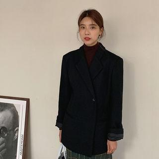 One-button Woolen Blazer