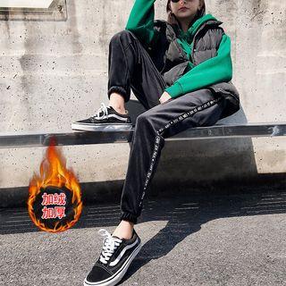 Pleuche Lettering Sweatpants