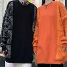 Couple Matching Printed Panel Sweater