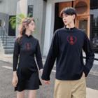 Couple Matching Long-sleeve Mini Qipao / Long-sleeve Frog-button Top / Pants