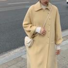 Woolen Long Coat As Shown In Figure - One Size
