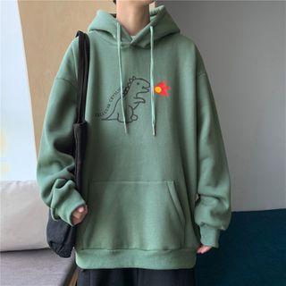 Dinosaur Printed Hooded Pullover