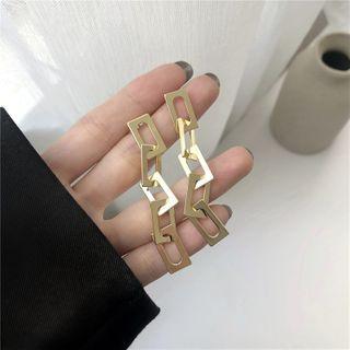 Chunky Chain Alloy Dangle Earring 1 Pair - Earrings - One Size