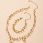 Chunky Chain Alloy Necklace / Bracelet / Set