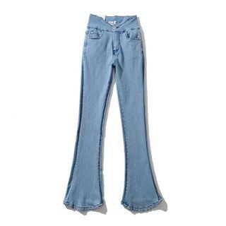 Asymmetrical Flared Jeans