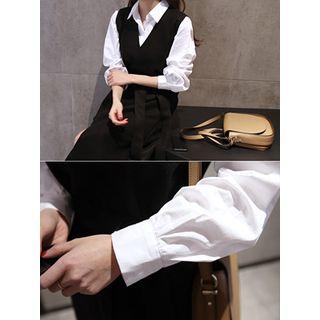 Plain / Stripe Cotton Shirt (2 Designs)