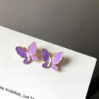 Alloy Butterfly Earring 1 Pair - S925 Silver - Earrings - One Size