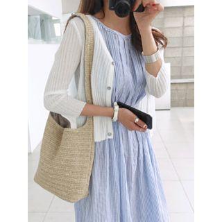 V-neck Ribbed Light Cardigan