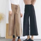 Wide-leg Tweed Pants