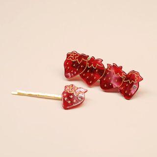 Resin Strawberry Hair Clip / Hair Pin