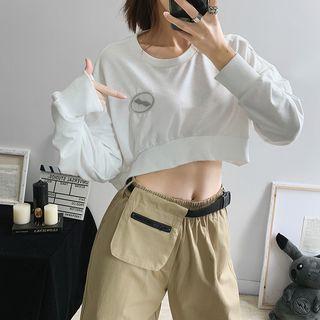 Reflective Crop Pullover
