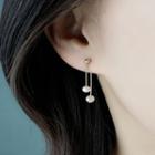 Faux Pearl Sterling Silver Dangle Earring 1 Pair - Silver - One Size