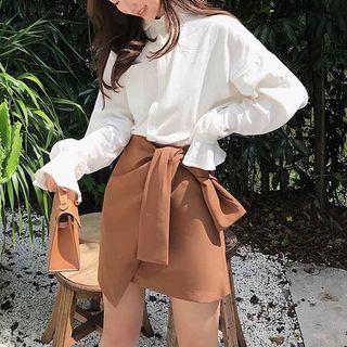 Bell Sleeve Plain Shirt