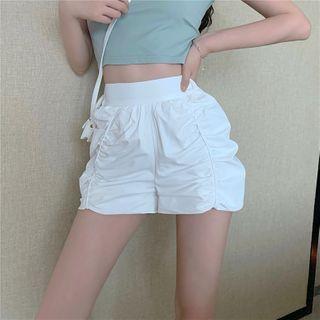 High-waist Ruffled Shorts