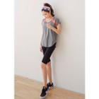 Contrast-trim Training T-shirt