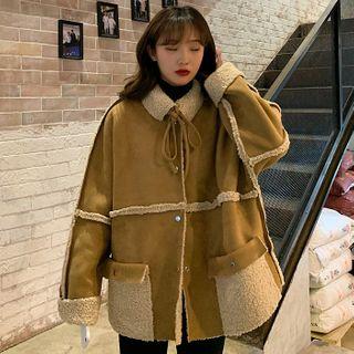Reversible Buttoned Jacket Coffee - One Size