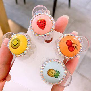 Rhinestone Fruit Print Acrylic Hair Clamp