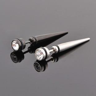 Cone-shaped Rhinestone Stud Single Earring