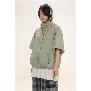 Elbow-sleeve Zip-up Jacket / Sweatpants