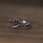 Flower Open Ring J2707 - Silver - One Size