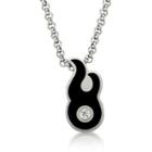 Black Kenny&co. X Zerone Fire Icon Necklace [l] Black - One Size