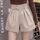 Paperbag Faux Leather Dress Shorts